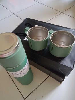 Product Review of Termos Sultan Vacuum Flask Set / Botol Minum Cangkir 500 ML Panas Dingin Souvenir Stainless Steel Wadah Thermos from S**I D**N 2