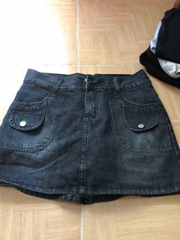 Product Review of [55-90kg] Quần váy jean đính hạt lưng cao Women from t**i 0