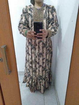 Product Review of GAMIS RENDA SULTAN ori BLINK MOTIF MONOCHROME Rempel Bunga Cantik Rayon Panjang from r**2 0