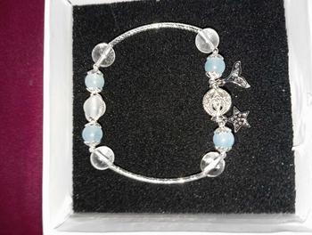 Product Review of Vòng tay An gem đá năng lượng Aquamarine mix Trắng full charm, lắc tay đá tự nhiên phong thuỷ phụ kiện đeo tay nữ quà tặng sinh nhật giáng sinh Noel Tết Valentine [TẶNG HŨ ĐÁ NĂNG LƯỢNG] from ** n** c** b** đ** t** ** 0