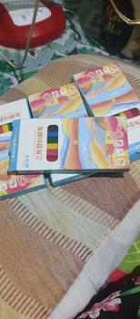 Product Review of 6/12/24/36 Colors Triangular Plastic Children's Crayons Toddler Painting Brushes Baby Graffiti Pens Non-Stick Safe Non-Toxic Washable Cray from u**0 0