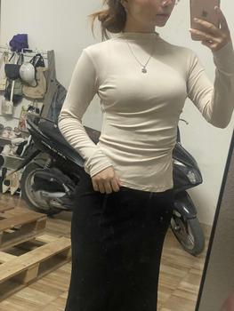 Product Review of Áo Giữ Nhiệt Dài Tay Nữ Cổ 3 Phân Nhúm Sườn Xẻ Tà BigSize MiSoul, Áo Thu Đông Cổ 3 Phân Dáng Form Ôm Body 222 Top Cổ Tròn Women Ong Đen from C** n**g n**n A**o ** 1