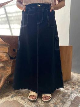 Product Review of ROK JEANS CARGO LIST SKIRT WANITA ROK KARGO HIGHWAIST PANJANG from D**h 0