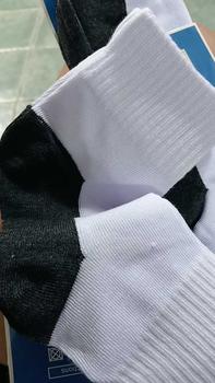 Product Review of 3PAIRS WHITE BASE. BLACK BOTTOM SOCKS & PLAIN WHITE SOCKS FOR KIDS / FOR ADULT ... Menswear Lingerie from M**️ 0