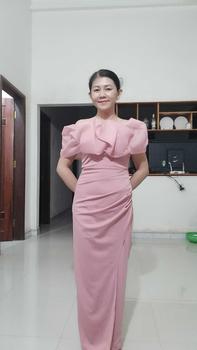 Product Review of Váy Thiết Kế VQLADY D3 dành cho Nữ Đầm thiết kế nhún ôm đính ngọc  chất Thun ( Có Màu Đỏ , Trắng , Đen , Xanh , Hồng ) phù hợp đi chơi và đi dự tiệc Dress Nhung Voi Sen aline  dress váy  đỏ from 🗣**A 0