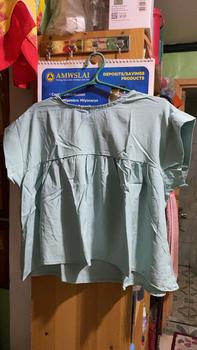 Product Review of COCOBABA Clothing Ara Linen Ruffle Hem Loose Semi Croptop from H**o m** k**😊 3