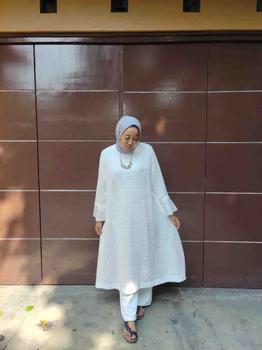 Product Review of MAXI DRESS OUTER DURAN PREMIUM B340 Dalaman Fit Layer Muslim from t**✨ 0