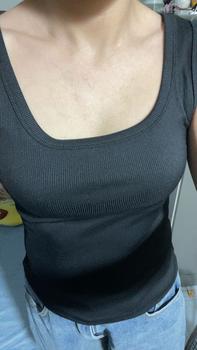 Product Review of Áo 3 Lỗ Nữ Bản Viền To Thun Tăm Trơn Ôm Body Mặc Tôn Dáng Eo Thon from T** T**y 2