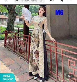 Product Review of Áo dài họa tiết xòe quạt lụa Nhật _ Mã M6 from H** l** n** 0
