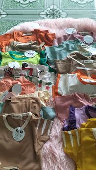 Product Review of Bộ quần và áo THUN tăm lạnh ngắn tay họa tiết tai mũ cho bé trai, bé gái size 6-17kg Cotton Thun Jean from G** H** 1