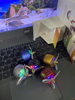 Product Review of Đồ trang trí ô tô cánh quạt quay có đèn led 7 màu,sáp thơm gắn cửa gió điều hoà. Nội Thất from N**c E** 0