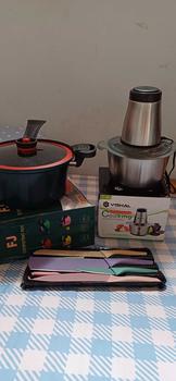 Product Review of Vishal Combo 3in1 [COD] Panci Presto + Blender Penggiling Daging Stainless + Pisau Set 6in1 from N**a P**i 1