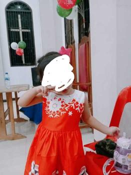 Product Review of [BrandedBaby] Baju Dress Natal Anak Perempuan Satin Printing Lengan Kutung Kids Fashion from S** Z**d S** Z**d 2