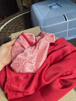 Product Review of Áo dài truyền thống nữ Hạ Kì [Cam House] chất liệu lụa gấm tà dáng rộng thiết kế tay lỡ cổ lệch đính nơ họa tiết hoa in nổi cao cấp from T** N** N**n t**9 2