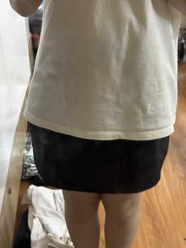 Product Review of Chân váy nữ chữ A vải tuyết mưa mềm kèm lót quần bên trong, Women Màu Đen Kem Nhung Voan Voi quần  váy  nữ  ngắn from l**n 0