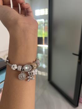 Product Review of [AURAJ] Vòng Tay Gắn Charm Hanna Crystasl AuraJ, Charm Gấu Dễ Thương, Vòng Tay Tình Bạn Nhiều Màu Sắc -VT07 Titan Phụ Kiện from H**g O**h 1