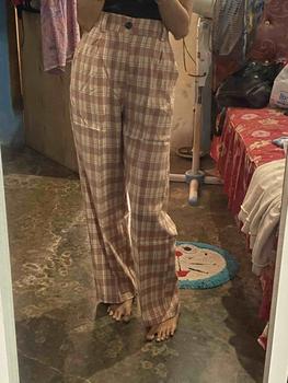 Product Review of Celana Tartan Wanita Panjang Kulot Kotak-Kotak Casual Kancing Depan 1099 from 2**s 1