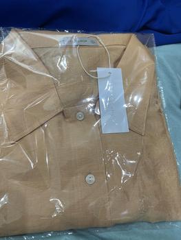 Product Review of Thekat.shop - Sơ mi tay ngắn cổ lá form dáng vừa thoải mái, trẻ trung chất liệu vải linen pha nhẹ mát, dễ giặt ủi from L**E 0