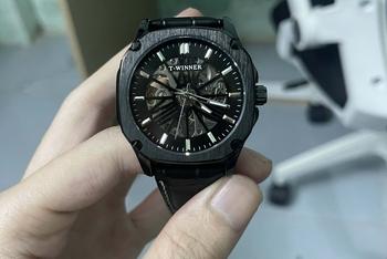 Product Review of Đồng hồ cơ nam T.Winner - Thiết kế skeleton lộ máy - Tặng kèm dây đeo hoặc vòng cuff titan Đeo Tay Watch from l**0 2