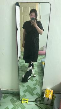 Product Review of HAMIE | Đầm lụa nhún ngực có bo chun (kèm hoa cài áo ) Nữ dài 118cm và dài 125cm from G**o 1