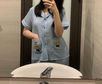 Product Review of Bộ Ngủ Đồ Bộ Pyjama Cổ Vets Quần Dài Aó Hai Túi Gấu Vải Đũi Gân Mềm Nhẹ from T**g d** t**g d**g 0