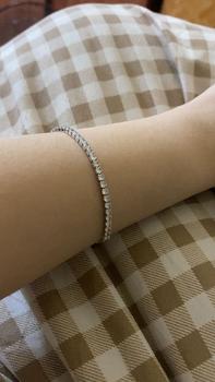 Product Review of Lắc tay bạc Ý 925 mạ vàng trắng kiểu dáng dây rút DUYSON SILVER, vòng tay nữ bạc xi kim đính đá CZ 5A  cao cấp [LTXK2] from V**_ 0