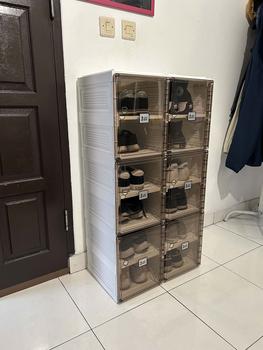 Product Review of 【ANTBOX】 Rak Sepatu 2Tingkat Transparan Kotak Sepatu Lipat Minimalis dari Akrilik untuk Penyimpanan Serbaguna Penyimpanan Lemari Sepatu Plastik Anti Debu dan Mudah Bongkar Pasang Kapasitas Besar 6Susun untuk Rumah dan Kantor Organizer Estetik dan Praktis! from i** 0