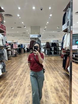 Product Review of (S-2Xl) HHCHOU- Quần Jeans Suông Trơn Màu Xanh nhạt vải Qc mềm h3369 Nữ Pants Kem Women from M** m** ** ** 0