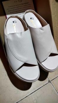 Product Review of DÉP DA CAO CẤP HỞ MŨI CAO 7CM Nữ DéP Shoes from T**h 0