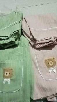 Product Review of Bộ Ngủ Đồ Bộ Pyjama Cổ Vets Quần Dài Aó Hai Túi Gấu Vải Đũi Gân Mềm Nhẹ from n** c** b** t** đ** t**😕 1