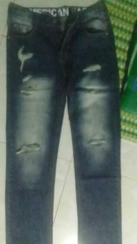 Product Review of Quần suông nam xanh rách vá hàng xịn siêu hot Menswear Pants Jean Có Túi from h**😜 0