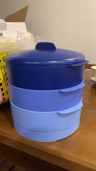 Product Review of Xửng Hấp Nhựa Nguyên Sinh 3 Tầng Steam It Xanh Dương - Tupperware - Kín Khí - Kín Hơi - Nhanh Chín - An Toàn Sức Khỏe from N**n 0