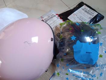 Product Review of Helm Bogo full leher retro premium SNI dewasa hijab Wanita Pria SNI Terbaru Kaca Cembung Motorcycle from Y**n 0