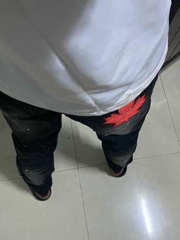 Product Review of QUẦN JEANS XÁM NAM DÀI 4 CÚC VẨY SƠN ĐI VIỀN TRẮNG SỌC NỔI 1 BÊN THỜI TRANG CÁ TÍNH   Menswear Denim Pants Có Túi from H**g D** ** 1