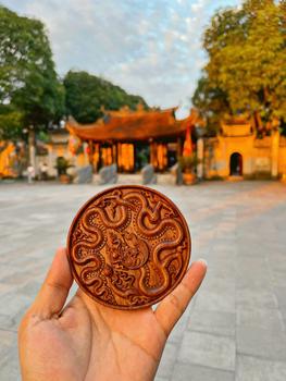 Product Review of Đĩa RỒNG khac hoa van THỜI LÝ mini gỗ đàn hương Decor Phòng Decor Trang Trí Nhà Đồng Phòng Khách from M** L** 0