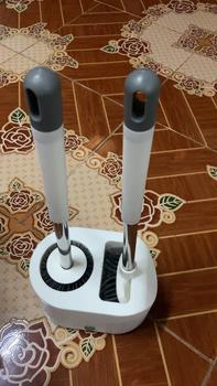 Product Review of B-6-2-2 แปรง 2 แบบ 2 in 1 พร้อมถังเก็บแปรงขัดห้องน้ำ ล้างสุขภัณฑ์ แบบหัวกลม ขัดชักโครก พร้อมถังเก็บ ทำความสะอาด from m**d 0