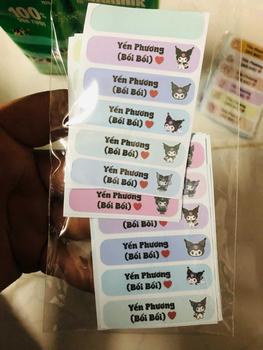 Product Review of Sét 100 tem STICKER cute in tên bé dán đồ dùng học tập from N**n H**g L** 🐹**️ 0