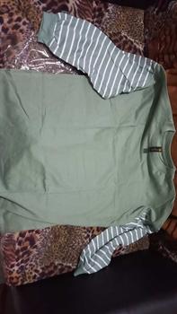 Product Review of QR PROJECT ID - KAOS POLOS OVERSIZE LENGAN PANJANG STRIPE SALUR WITH SLIT from m**Y 2