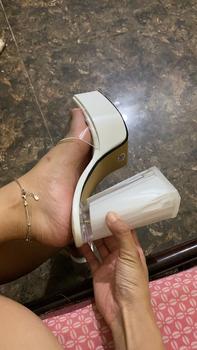 Product Review of (lùi size chân gầy)Dép Guốc nữ 12p -cao gót mũi vuông quay ngang trong mềm đúp trước 3cm. from K**💎 0