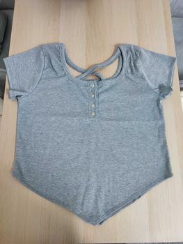Product Review of เสื้อยืดคอยูกระดุมแขนสั้น แต่งไขว้หลัง สาวอวบ(อกก่อนยืด40) from P**a 2