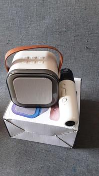 Product Review of รุ่น K12 ลําโพงคาราโอเกะ ลำโพงบลูทูธ ขนาดเล็ก ชาร์จแบตได้ BT5.3 ไมโครโฟนไร้สาย สเตอริโอ 3D ไฟ RGB ไมค์ลอย ไมค์ไร้สาย ฟ้า from P**3 2