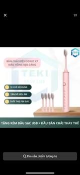 Product Review of Bàn Chải Điện Đánh Răng Sonic X7 Thông Minh 6 Chế Độ Làm Sạch Tặng Kèm 4 Đầu Thay Thế Lông Mềm Cao Cấp | TEKI Trắng Răng from P**i 0