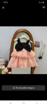 Product Review of Váy công chúa bé gái [TE09] Vibakids 2 dây 2 tầng bồng bềnh nơ đen to from S**y L** 0
