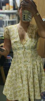 Product Review of Fit skirt fashion floral dress Casual Womenswear from H**🍯 0
