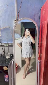 Product Review of (BigSize 48-90kg) Set Bộ Nữ BigSize Sét VÁY ÁO SM KẺ NƠ THÊU + CHÂN VÁY CÓ QUẦN TRONG Top Women from L**h N**c 0