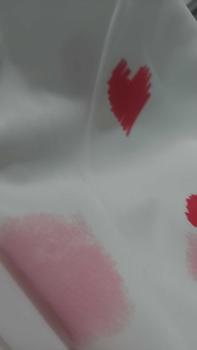 Product Review of Áo Thun Simonc Lovely tee hình trái tim vải Poly mịn thun 36% cotton form rộng Nam Nữ Unisex Tay Lỡ Áo Gril Phố Top Cổ Tròn from u**4 1