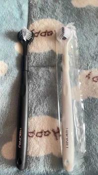 Product Review of แปรงสีฟันขนนุ่มสามด้านสีดำและสีขาวระดับไฮเอนด์ 360 °ทำความสะอาดแปรงสีฟันในครัวเรือนหัวกว้าง แปรงสีฟันคู่นักเรียนชายและหญิงระดับไฮเอนด์  แปรงสีฟันสำหรับเดินทาง บรรจุแยกชิ้นและพกพาสะดวกเมื่อออกไปข้างนอก แปรง สี ฟัน ขน นุ่ม from m**d 1
