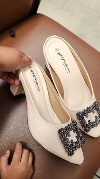 Product Review of HMF Yuiko High Heels Mules Wanita 7 cm AR08 from d**i 0