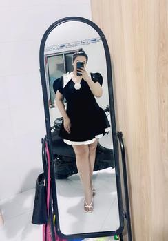 Product Review of BIGSIZE HIẾU HIẾU (55-95KG) - Váy nữ dáng ngắn basic cổ nhọn phối tag hoa from T**g V** ** Z** ** 0