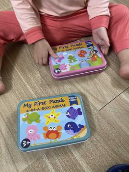 Product Review of Bộ xếp hình, tranh ghép 3D hộp sắt cho bé từ 1-6 tuổi from 🥑**🥑 0